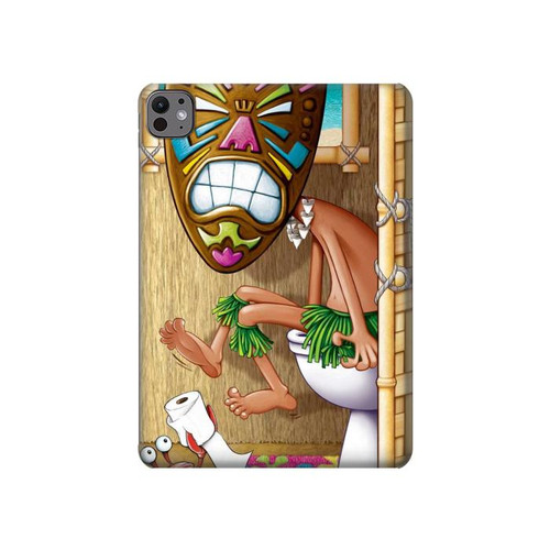 S1702 Tiki Man Toilet Hard Case For iPad Pro 11 (2024,2025)
