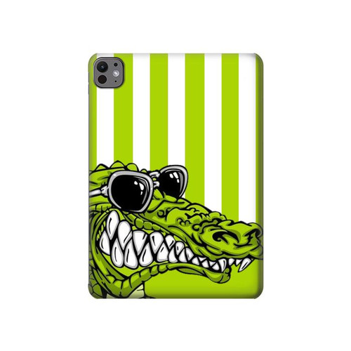 S2323 Funny Green Alligator Crocodile Hard Case For iPad Pro 11 (2024,2025)
