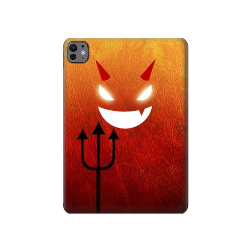 S2454 Red Cute Little Devil Cartoon Hard Case For iPad Pro 11 (2024,2025)