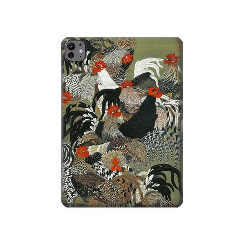 S2699 Ito Jakuchu Rooster Hard Case For iPad Pro 11 (2024)