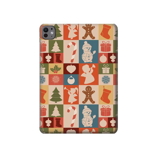 S2854 Cute Xmas Pattern Hard Case For iPad Pro 11 (2024,2025)
