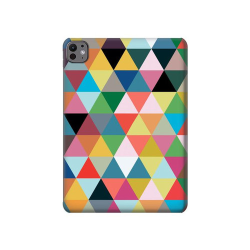 S3049 Triangles Vibrant Colors Hard Case For iPad Pro 11 (2024,2025)