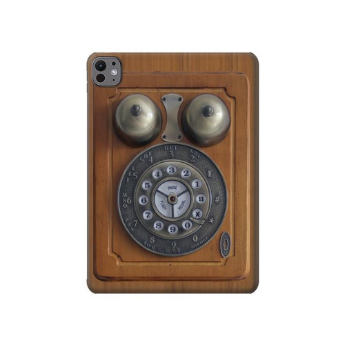 S3146 Antique Wall Retro Dial Phone Hard Case For iPad Pro 11 (2024,2025)