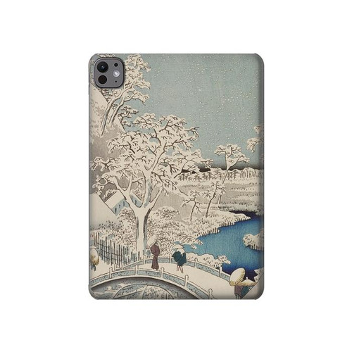 S3350 Utagawa Hiroshige Drum Bridge Yuhi Hill in Meguro Hard Case For iPad Pro 11 (2024,2025)