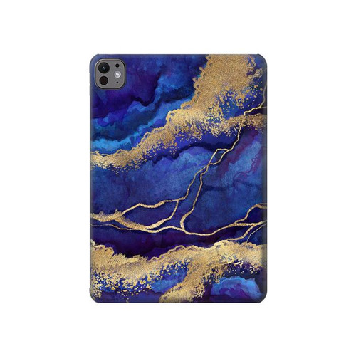 S3906 Navy Blue Purple Marble Hard Case For iPad Pro 11 (2024,2025)