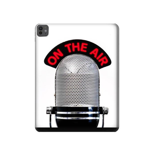 S2381 Vintage Radio Microphone On The Air Hard Case For iPad Pro 13 (2024,2025), Air 13 2026
