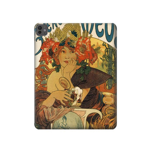 S2740 Alphonse Mucha Bieres De La Muse Hard Case For iPad Pro 13 (2024,2025), Air 13 2026