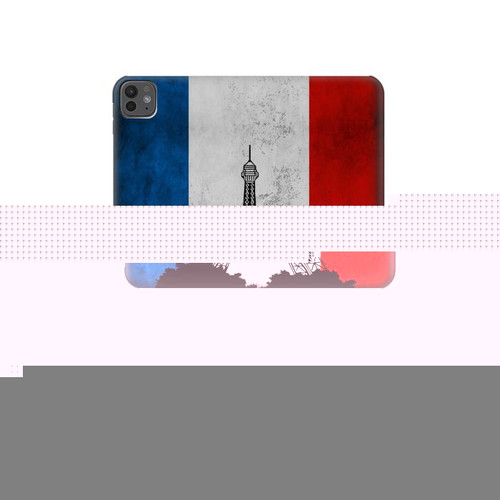 S2859 Vintage France Flag Eiffel Tower Hard Case For iPad Pro 13 (2024,2025)