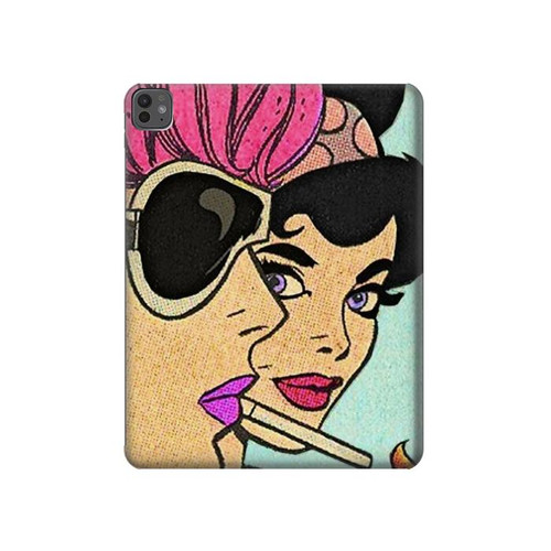 S3171 Girls Pop Art Hard Case For iPad Pro 13 (2024,2025), Air 13 2026