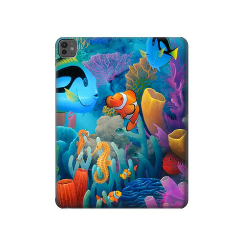 S3227 Underwater World Cartoon Hard Case For iPad Pro 13 (2024,2025), Air 13 2026