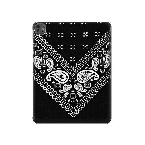 S3363 Bandana Black Pattern Hard Case For iPad Pro 13 (2024,2025), Air 13 2026