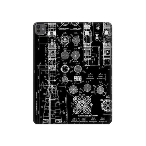 S3436 Apollo Blue Print Hard Case For iPad Pro 13 (2024,2025)