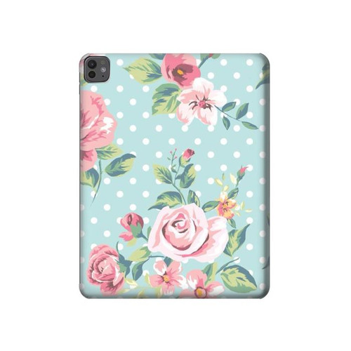 S3494 Vintage Rose Polka Dot Hard Case For iPad Pro 13 (2024,2025), Air 13 2026