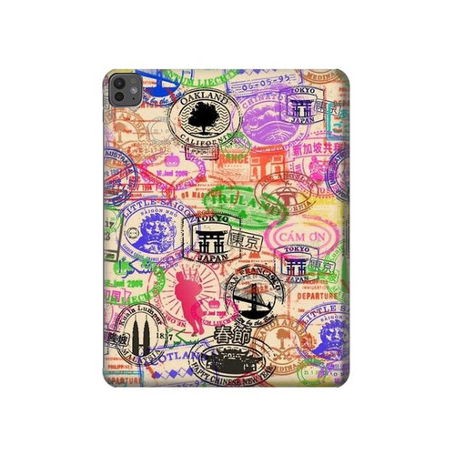 S3904 Travel Stamps Hard Case For iPad Pro 13 (2024,2025), Air 13 2026
