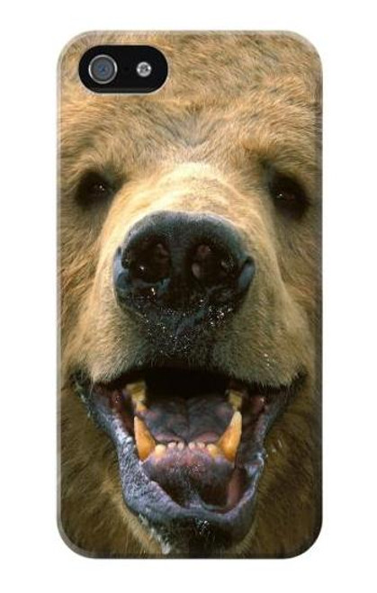 S0840 Grizzly Bear Face Case For iPhone 5 5S SE