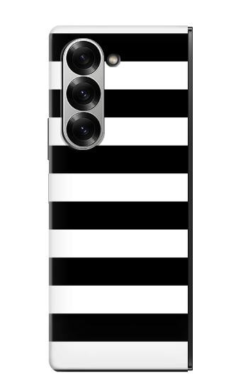 S1596 Black and White Striped Case For Samsung Galaxy Z Fold 6