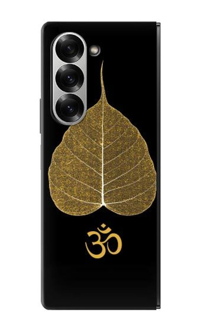 S2331 Gold Leaf Buddhist Om Symbol Case For Samsung Galaxy Z Fold 6