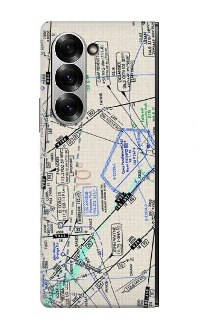 S3882 Flying Enroute Chart Case For Samsung Galaxy Z Fold 6