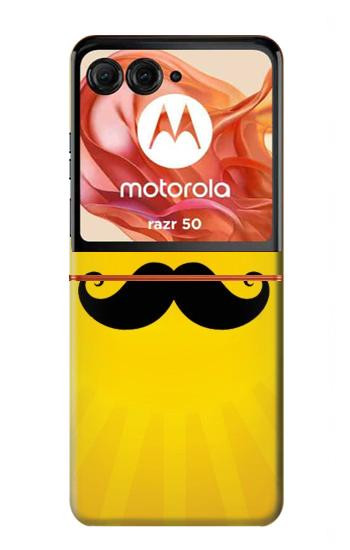 S1145 Yellow Mustache Sun Case For Motorola Razr 70,60,50, Razr (2026, 2025, 2024)