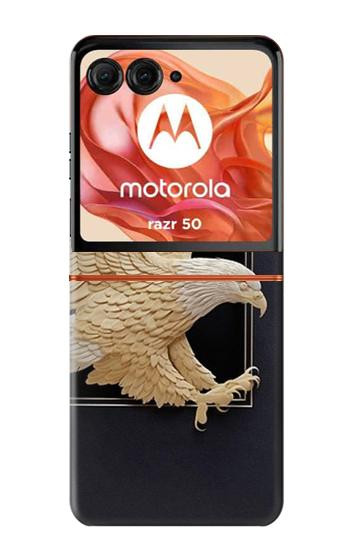 S1383 Paper Sculpture Eagle Case For Motorola Razr 70,60,50, Razr (2026, 2025, 2024)