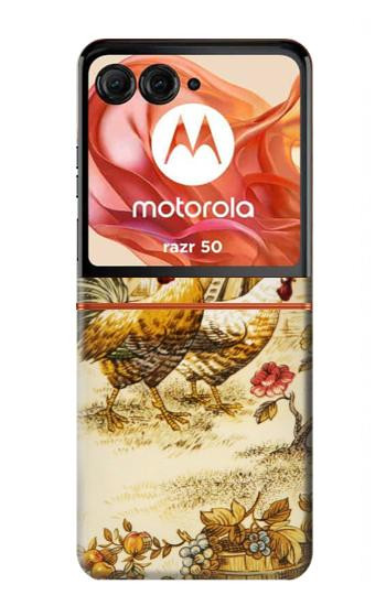 S2181 French Country Chicken Case For Motorola Razr 70,60,50, Razr (2026, 2025, 2024)