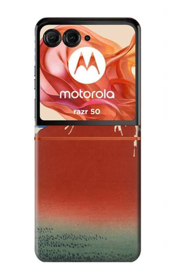 S2390 Katsushika Hokusai Red Fuji Case For Motorola Razr 70,60,50, Razr (2026, 2025, 2024)