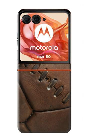 S2661 Leather Soccer Football Graphic Case For Motorola Razr 70,60,50, Razr (2026, 2025, 2024)