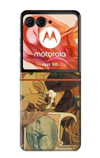 S2740 Alphonse Mucha Bieres De La Muse Case For Motorola Razr 70,60,50, Razr (2026, 2025, 2024)