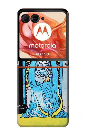 S2837 The High Priestess Vintage Tarot Card Case For Motorola Razr 70,60,50, Razr (2026, 2025, 2024)