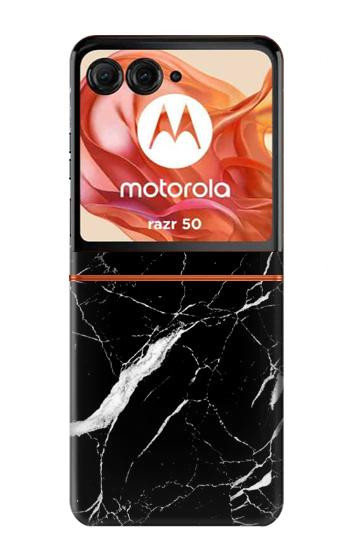 S2895 Black Marble Graphic Printed Case For Motorola Razr 70,60,50, Razr (2026, 2025, 2024)