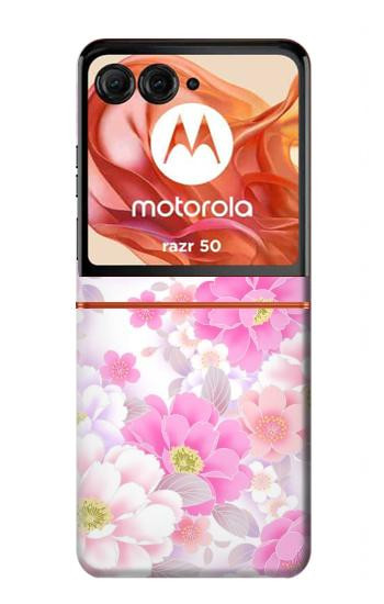 S3036 Pink Sweet Flower Flora Case For Motorola Razr 70,60,50, Razr (2026, 2025, 2024)