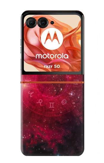 S3368 Zodiac Red Galaxy Case For Motorola Razr 70,60,50, Razr (2026, 2025, 2024)