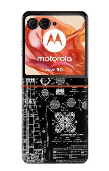S3436 Apollo Blue Print Case For Motorola Razr 70,60,50, Razr (2026, 2025, 2024)