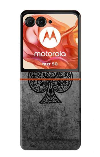 S3446 Black Ace Spade Case For Motorola Razr 70,60,50, Razr (2026, 2025, 2024)