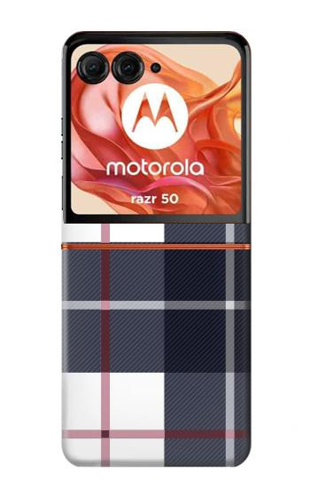 S3452 Plaid Fabric Pattern Case For Motorola Razr 70,60,50, Razr (2026, 2025, 2024)