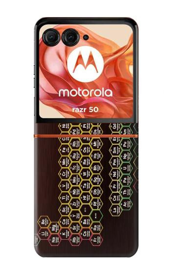 S3544 Neon Honeycomb Periodic Table Case For Motorola Razr 70,60,50, Razr (2026, 2025, 2024)
