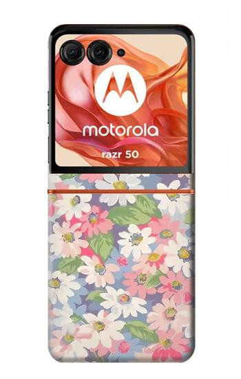 S3688 Floral Flower Art Pattern Case For Motorola Razr 70,60,50, Razr (2026, 2025, 2024)