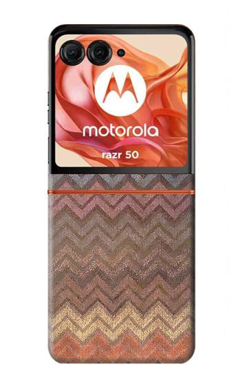 S3752 Zigzag Fabric Pattern Graphic Printed Case For Motorola Razr 70,60,50, Razr (2026, 2025, 2024)