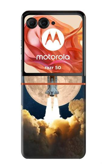 S3859 Bitcoin to the Moon Case For Motorola Razr 70,60,50, Razr (2026, 2025, 2024)
