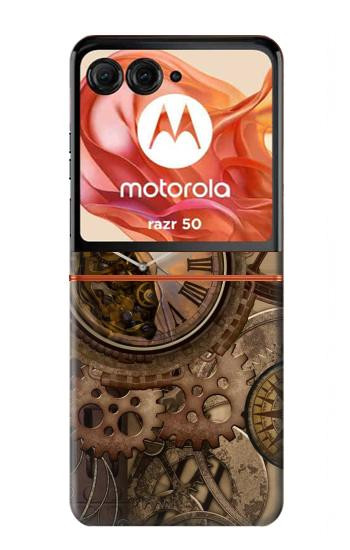 S3927 Compass Clock Gage Steampunk Case For Motorola Razr 70,60,50, Razr (2026, 2025, 2024)