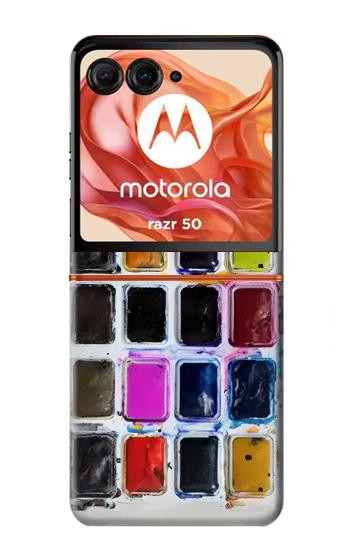 S3956 Watercolor Palette Box Graphic Case For Motorola Razr 70,60,50, Razr (2026, 2025, 2024)