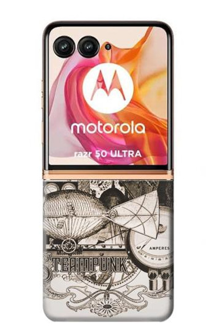 S1681 Steampunk Drawing Case For Motorola Razr 50 Ultra