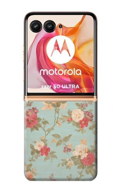 S3910 Vintage Rose Case For Motorola Razr 50 Ultra