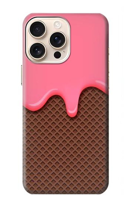 S3754 Strawberry Ice Cream Cone Case For iPhone 16 pro