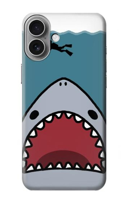 S3825 Cartoon Shark Sea Diving Case For iPhone 16 plus