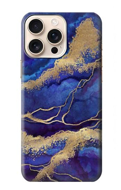 S3906 Navy Blue Purple Marble Case For iPhone 16 pro max