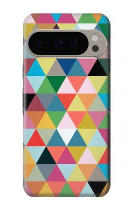 S3049 Triangles Vibrant Colors Case For Google Pixel 9 Pro