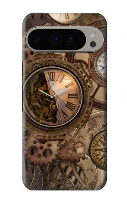 S3927 Compass Clock Gage Steampunk Case For Google Pixel 9 Pro XL