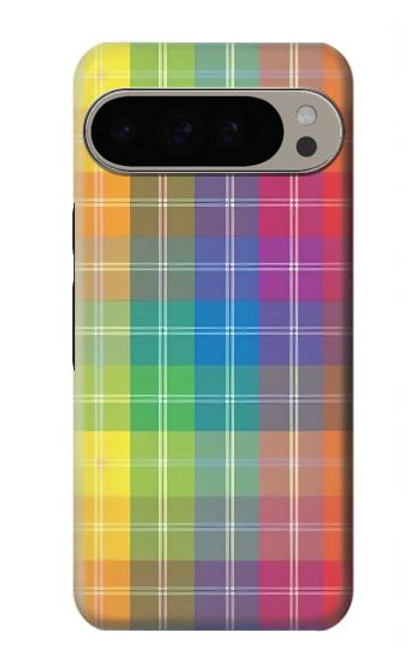 S3942 LGBTQ Rainbow Plaid Tartan Case For Google Pixel 9 Pro XL