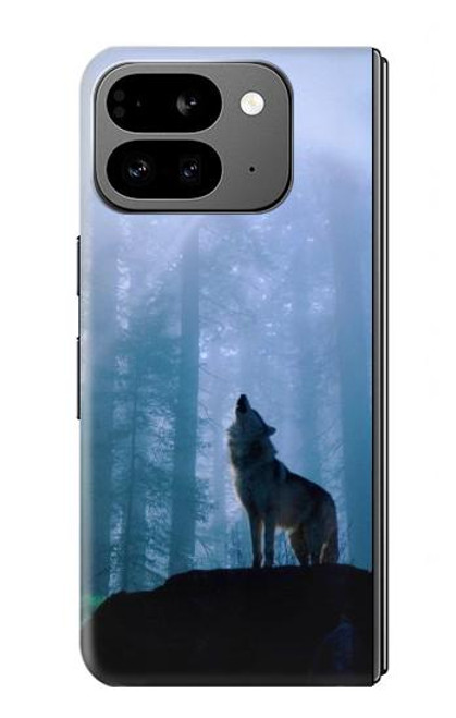 S0935 Wolf Howling in Forest Case For Google Pixel 9 Pro Fold